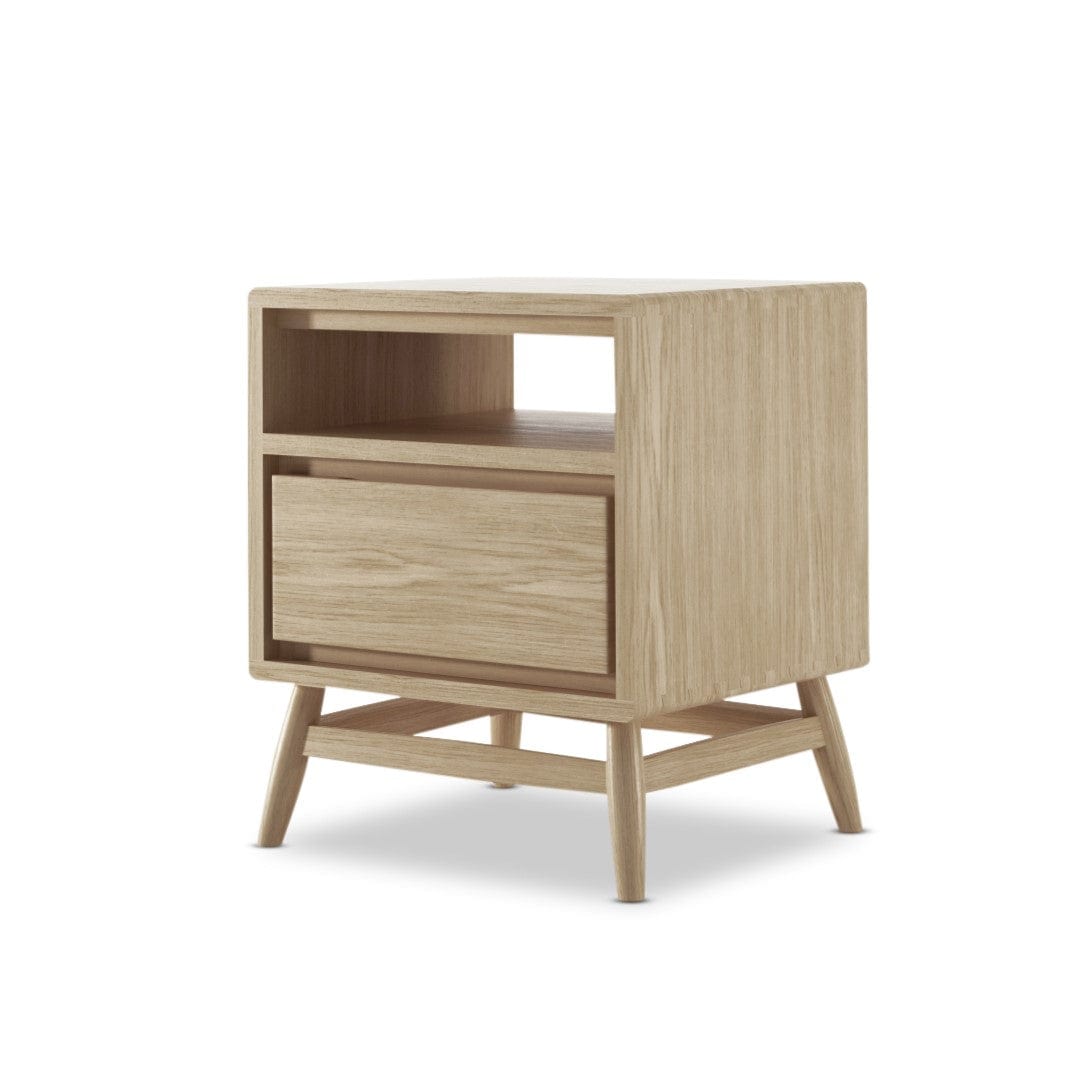KT033O Nightstand with Drawer - Wooden Bedside Table