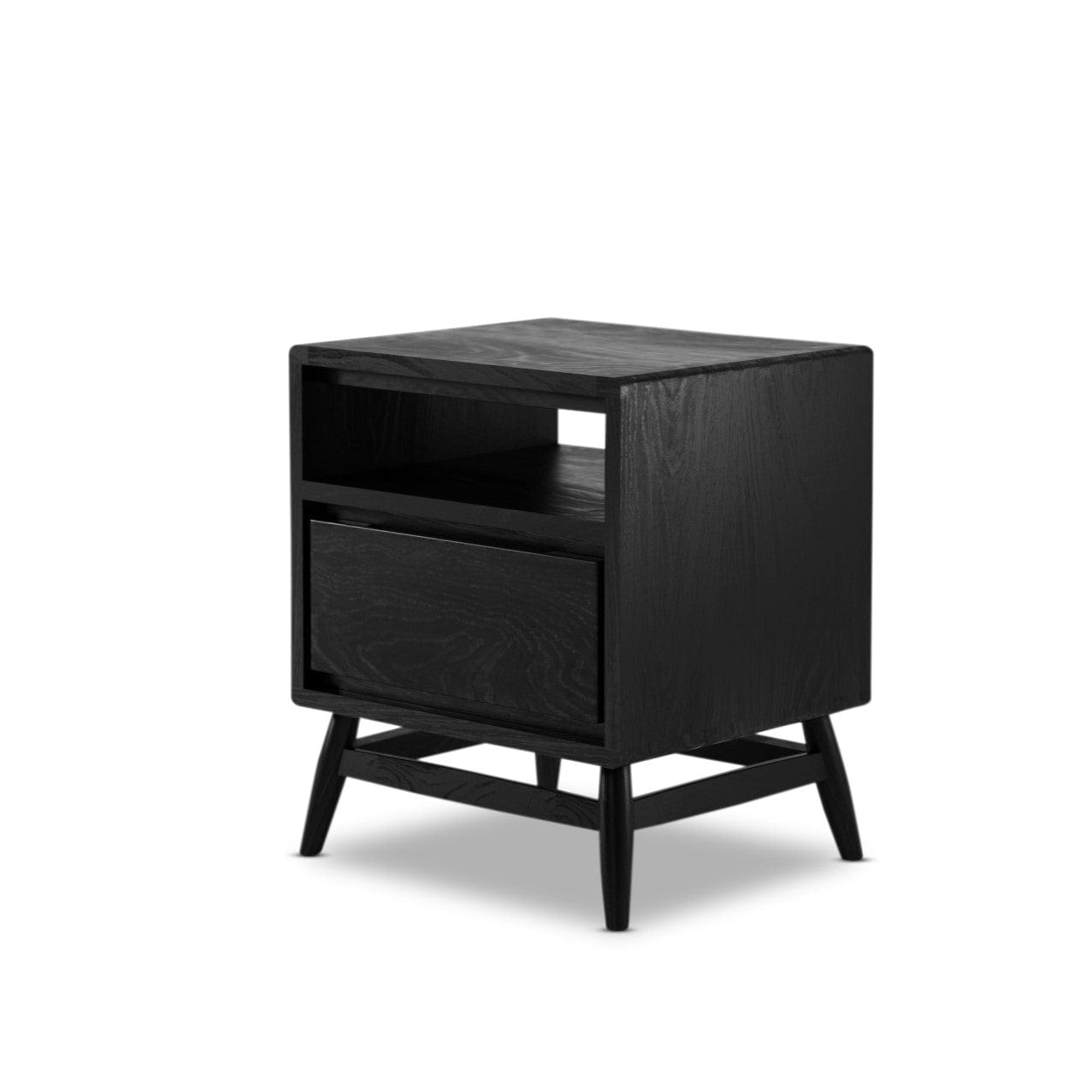 KT033SB-1 Black Nightstand with Drawer