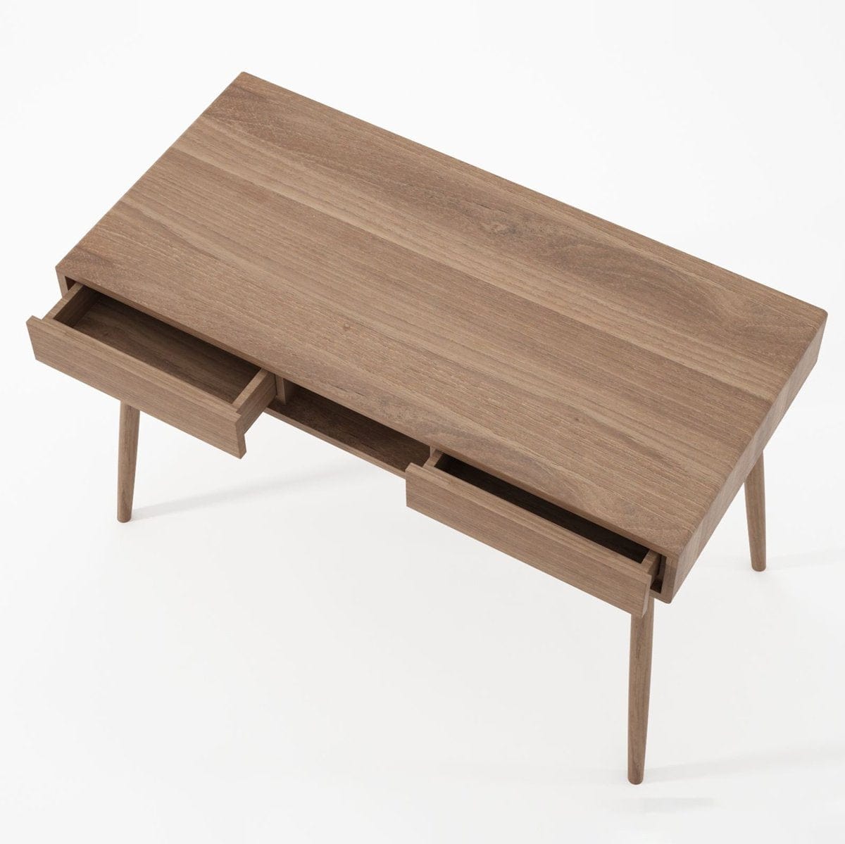 KT048T-4 Wooden Desk with Open Drawers