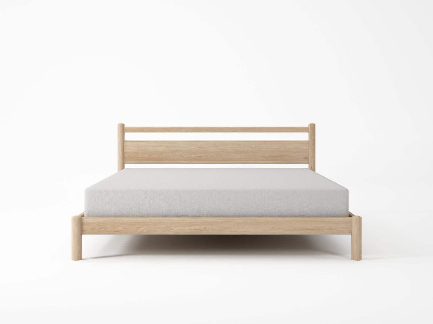 KTA010O_2 - Wooden bed frame with mattress