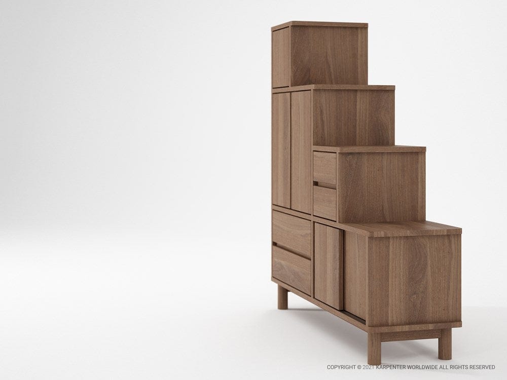 KTK01T_3 Wooden cabinet with stairs design