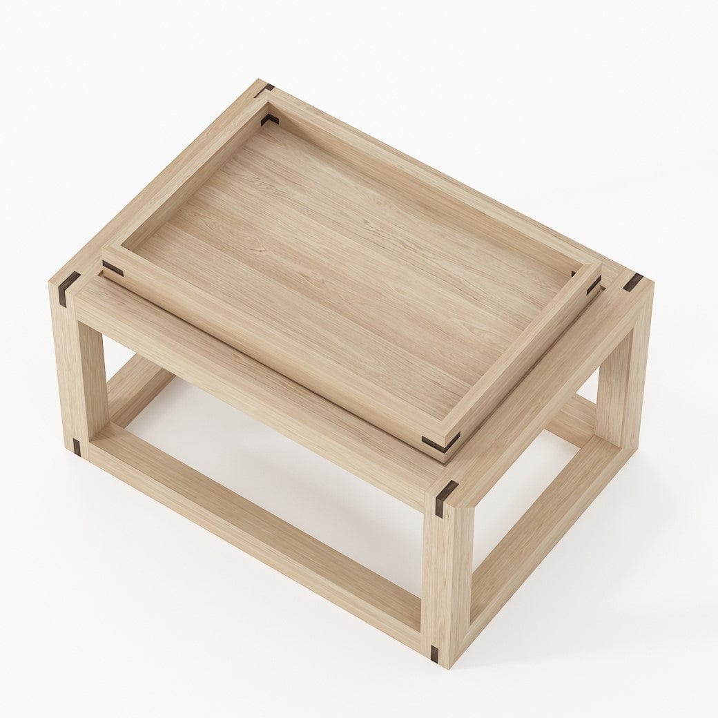 KUD01O Wooden nesting coffee table