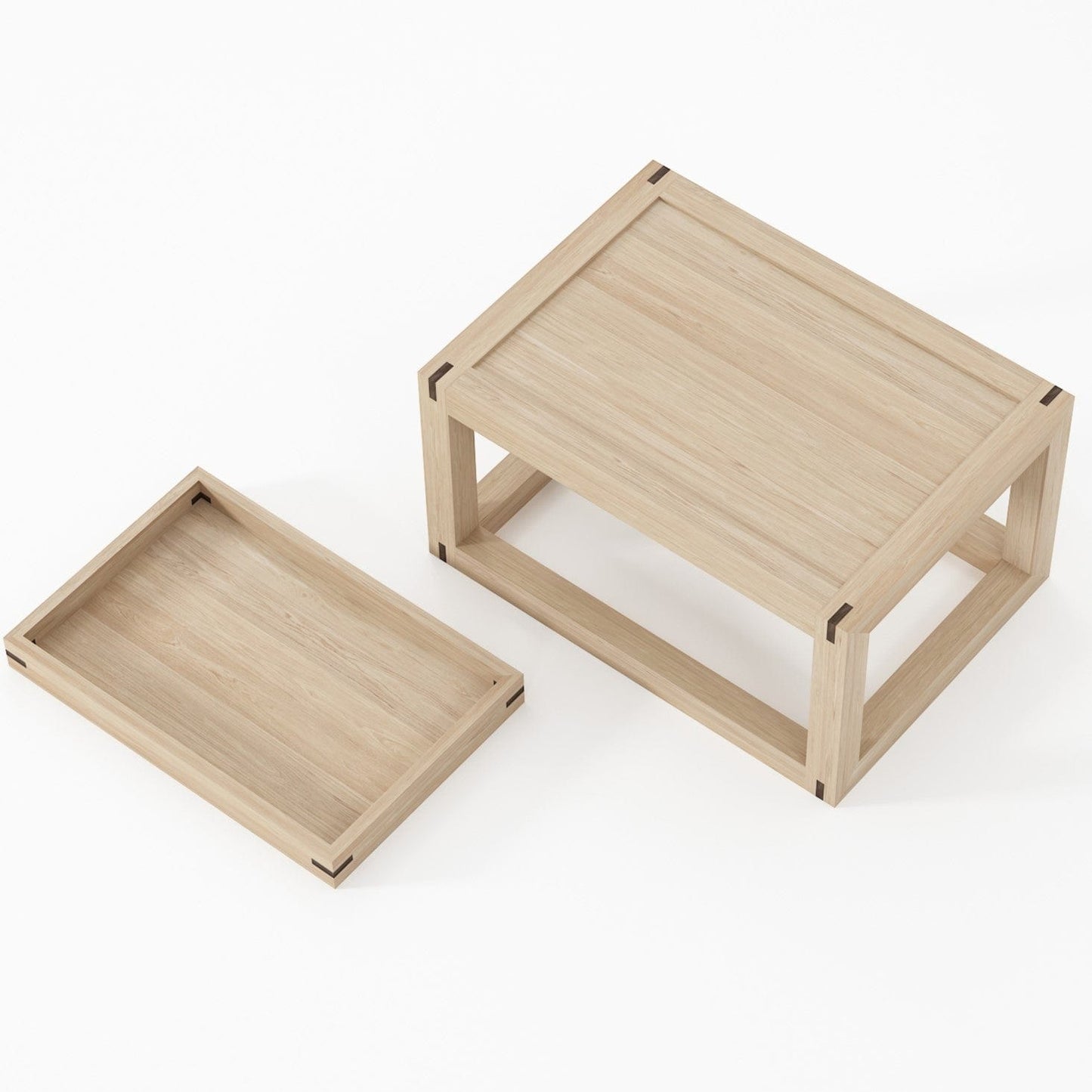Wooden side table and tray - KUD01O_4