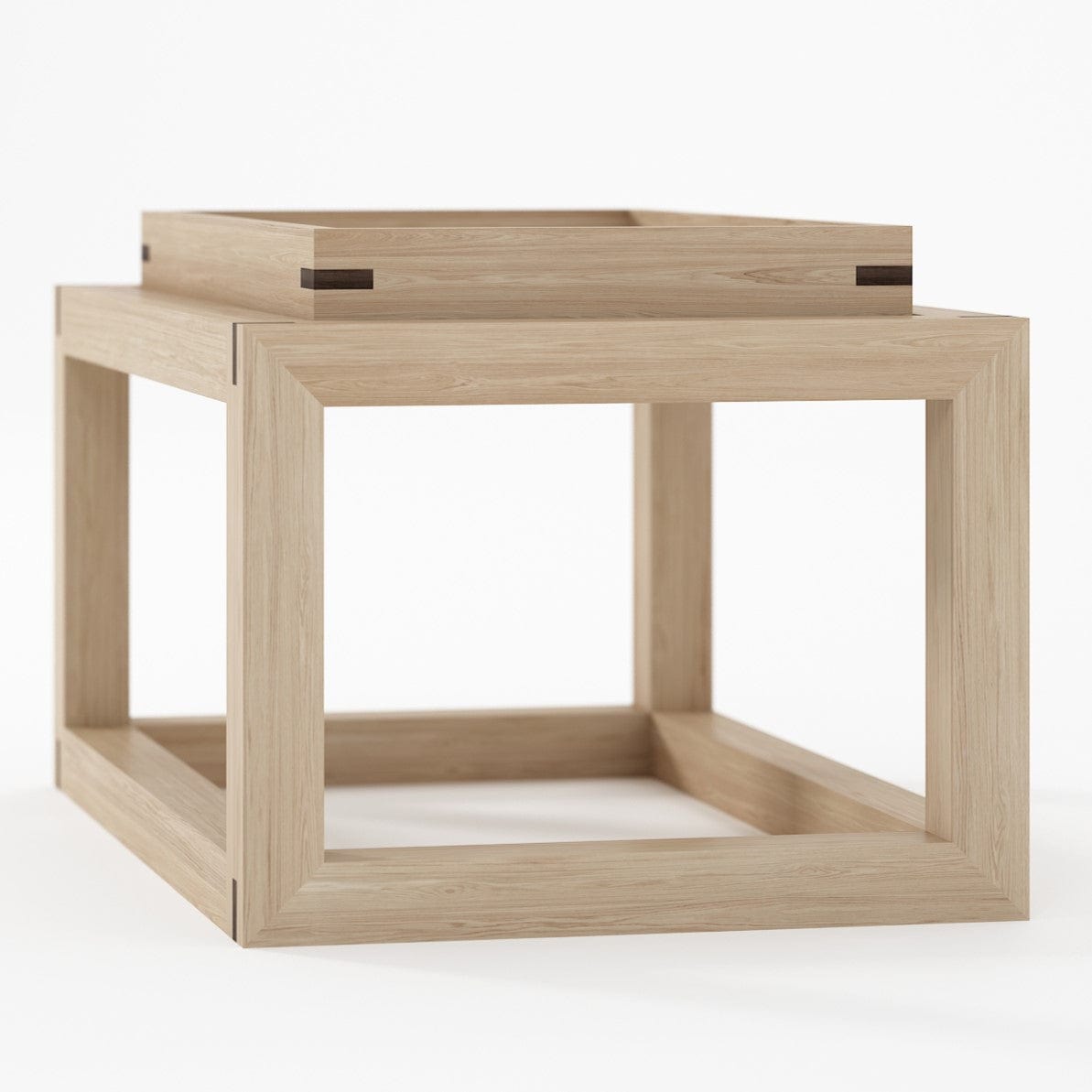 Wooden cube table with top tray - KUD01O