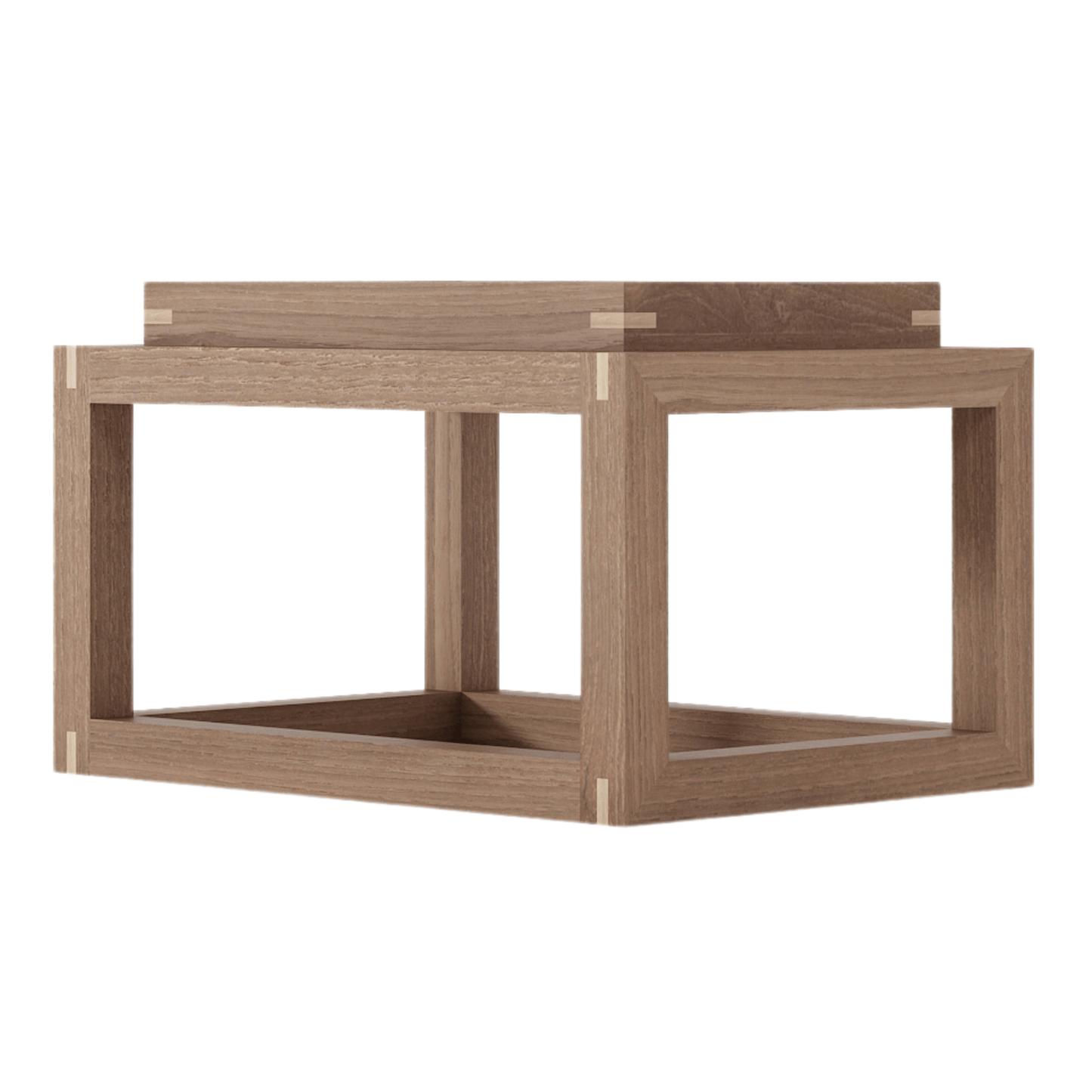 Modern wooden shelf unit