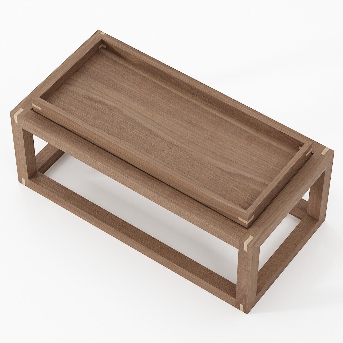 KUD02T_2 Wooden Coffee Table with Tray