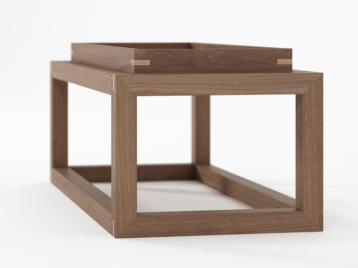 KUD02T_4 Wooden coffee table with tray