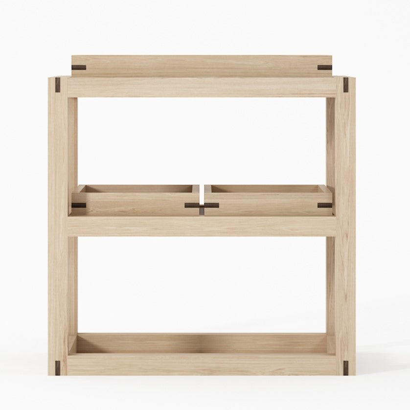 KUD05O wooden shelf with two levels