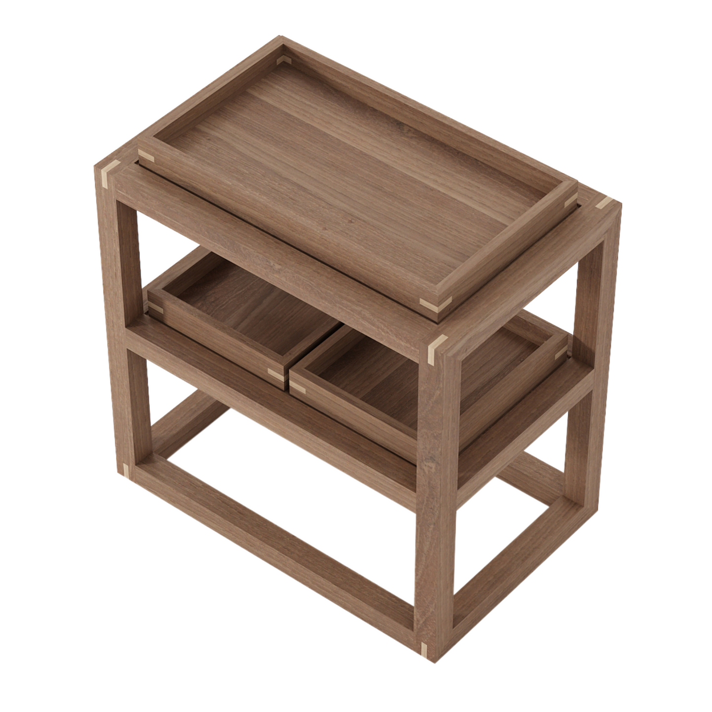 KUD05T_1 Wooden Tray Table with Three Tiers