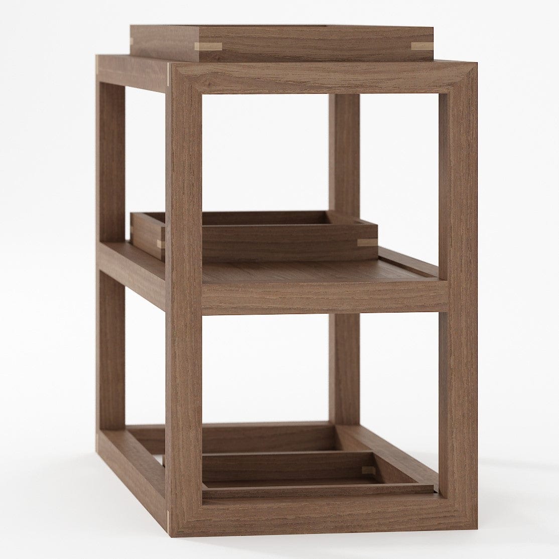 KUD05T Wooden side table with shelves