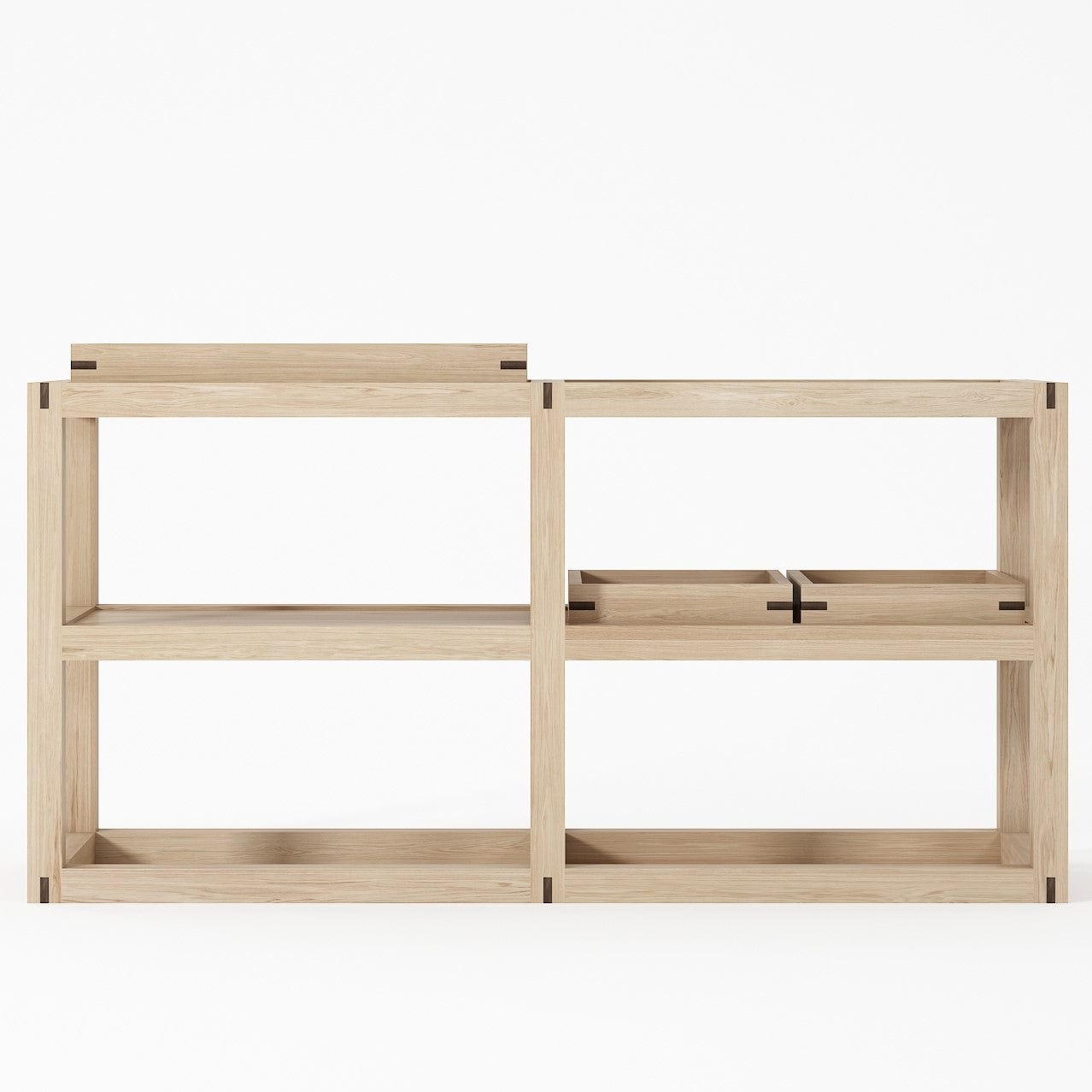 KUD06O_4 - Wooden bookshelf with open shelves