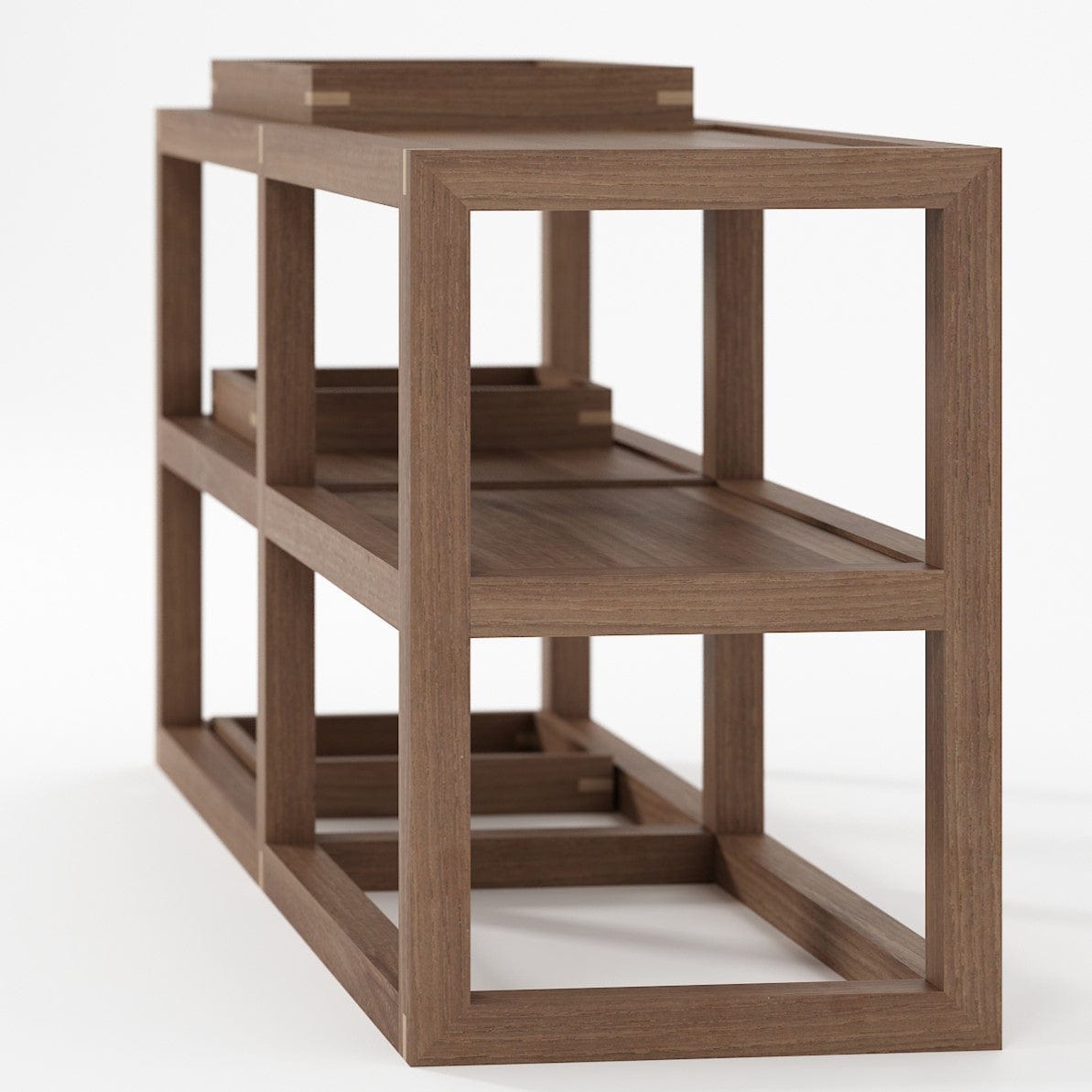 KUD06O Wood Shelving Unit with boxes