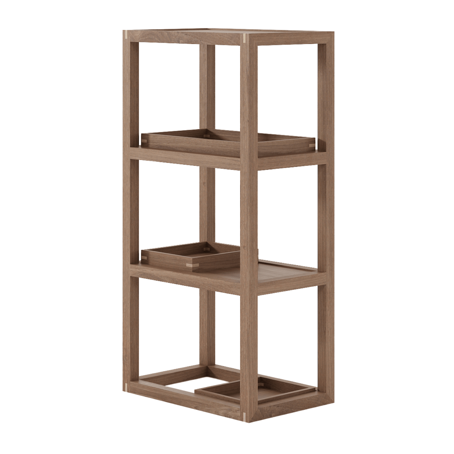 KUD09T_1 wooden shelf with trays