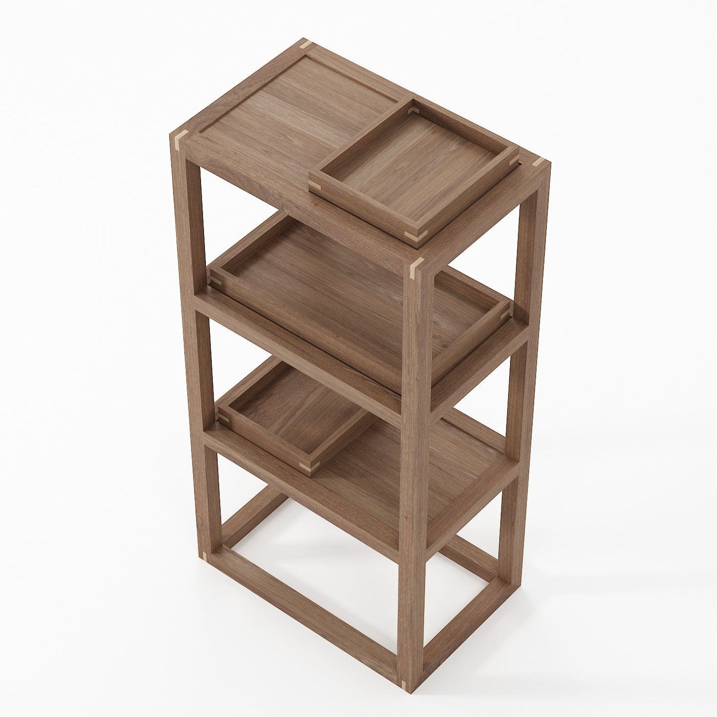 KUD09T_2 Wooden Shelf with Trays