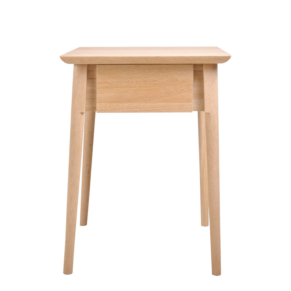 Light wood side table with drawer