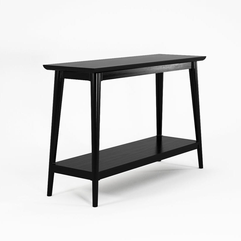 KV0013SSB-1 black console table with shelf