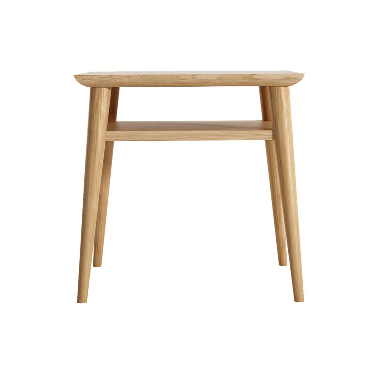 KV0036O-2 wooden side table with shelf