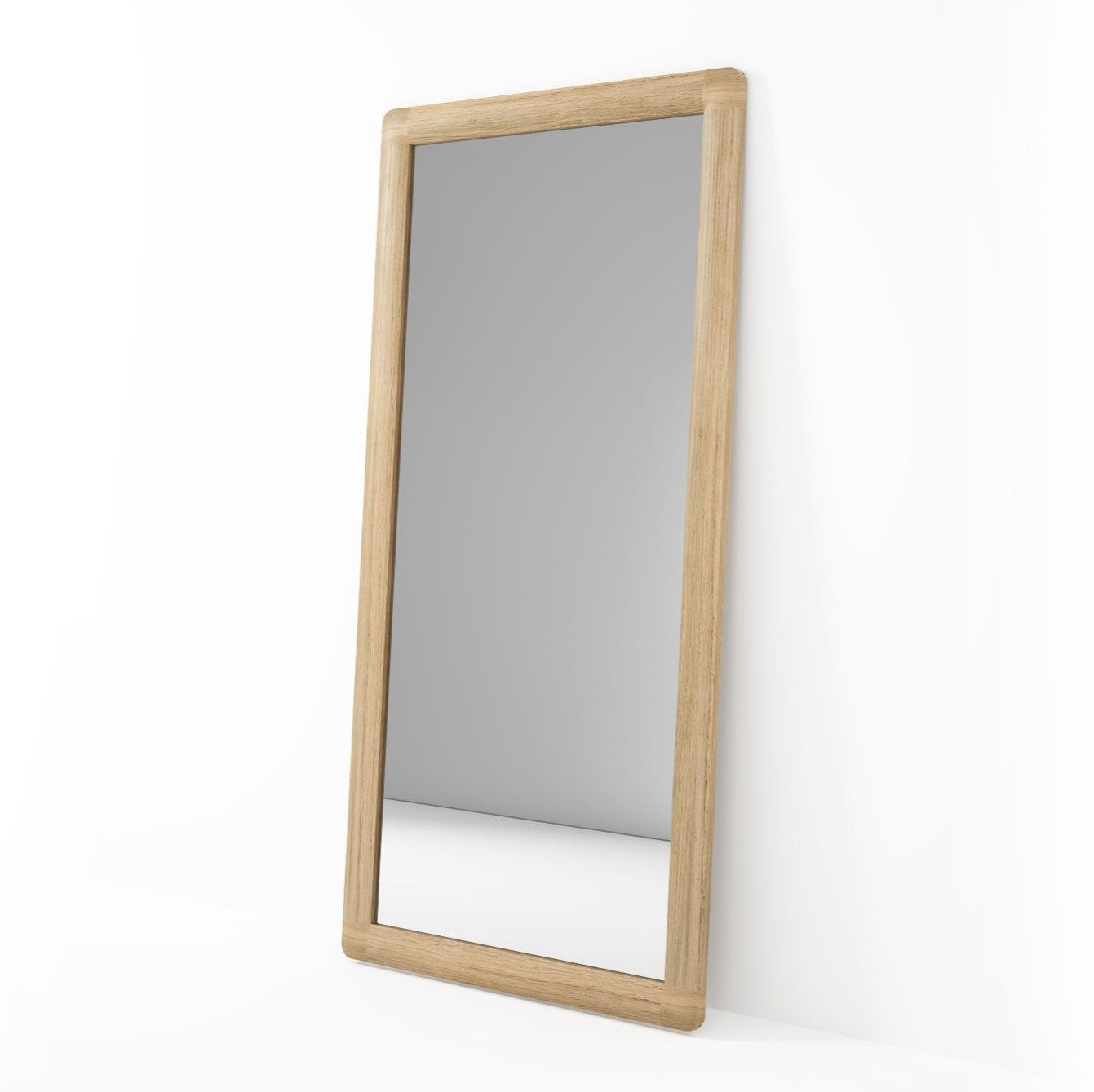 Tall wooden framed mirror, KV0039O