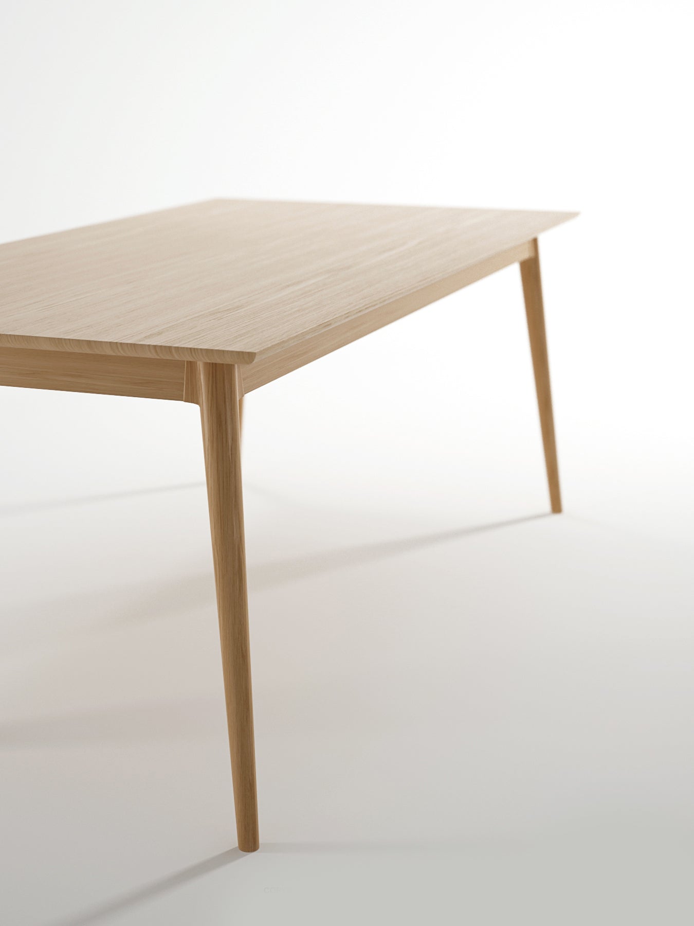 KV1007O_3 - Light wood dining table with angled legs