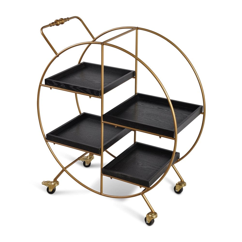 Luxe Round Bar Drinks Trolley Cart | Home Bar Furniture | SLH-Homewares-SLH-SLH AU