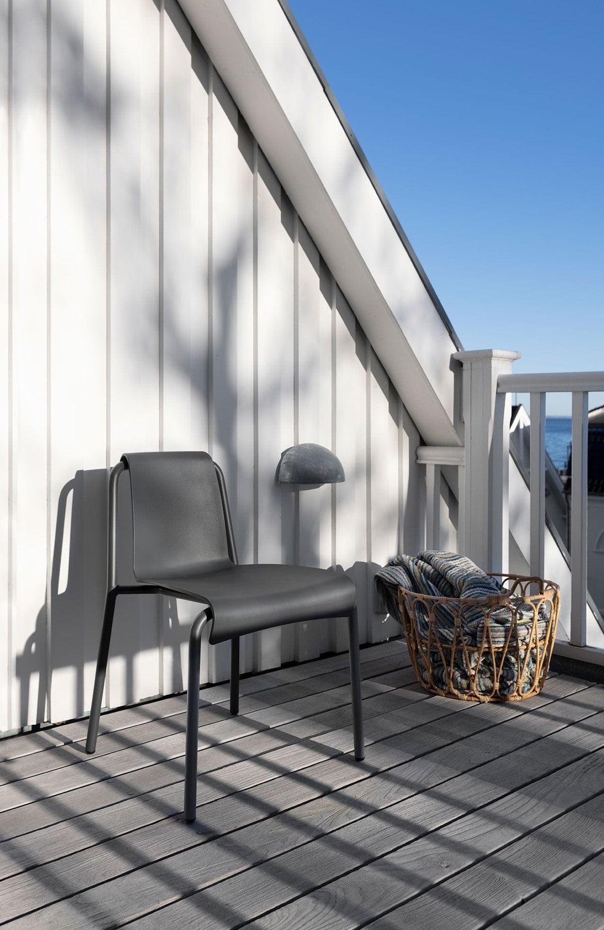 NAMI chair on deck with a basket, HOL6639x