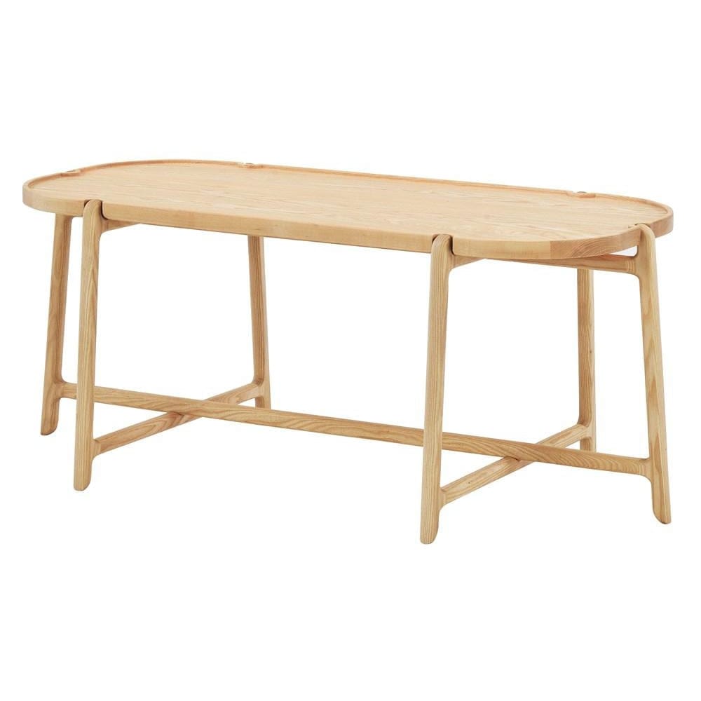 Flow Natural Ash Wood Coffee Table (120cm) | SLH Furniture-Indoor Furniture-Nofu-Natural-Ash (PEFC)-SLH AU