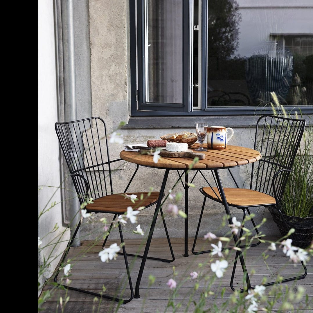 Outdoor bistro set on patio