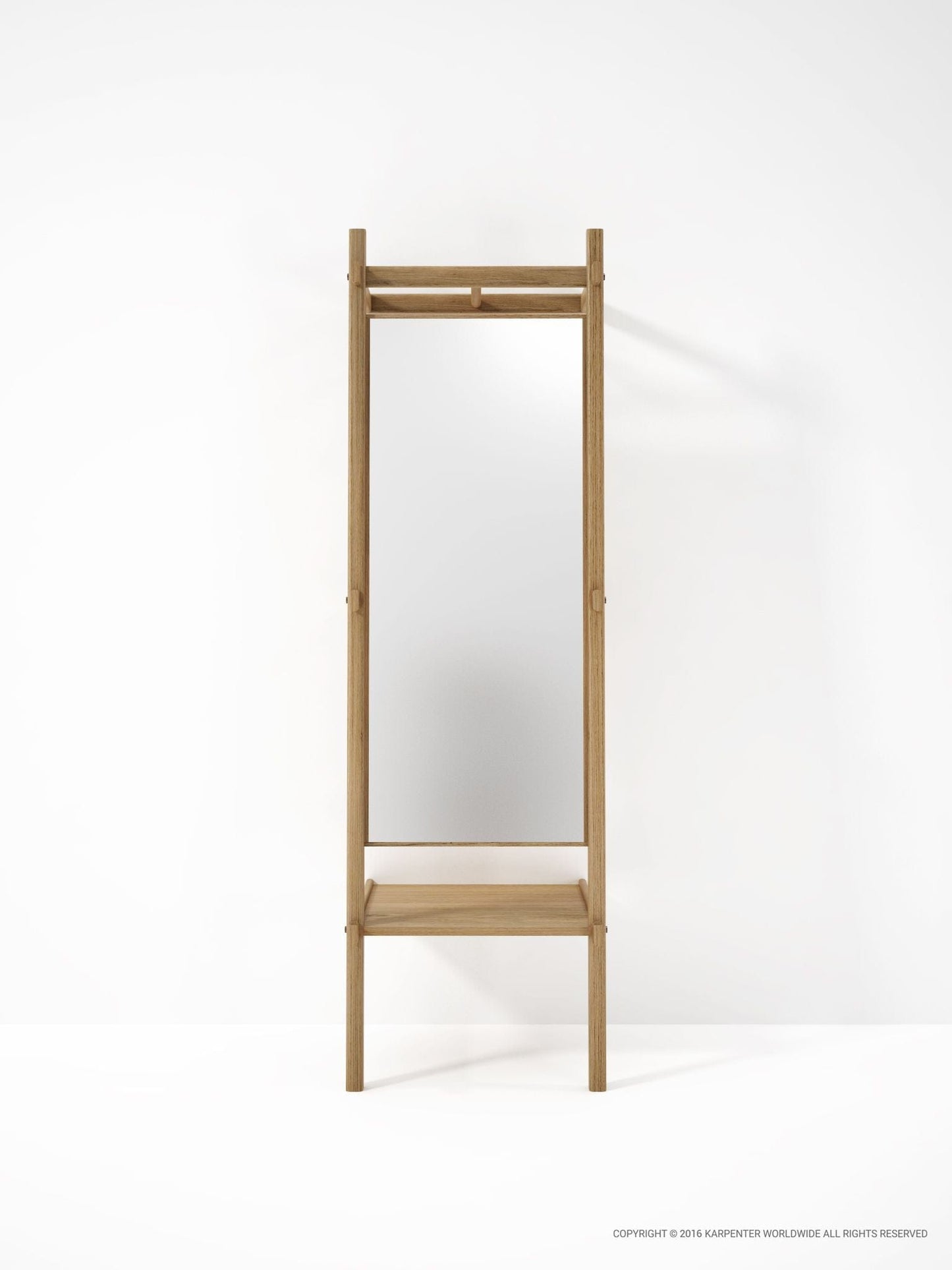 Standing mirror with shelf - 60x56x200cm