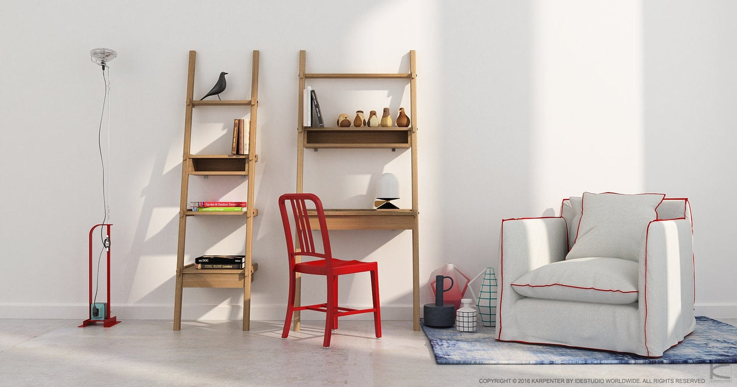 SIMPLYCITY modern minimalist interior with ladder desk and chair