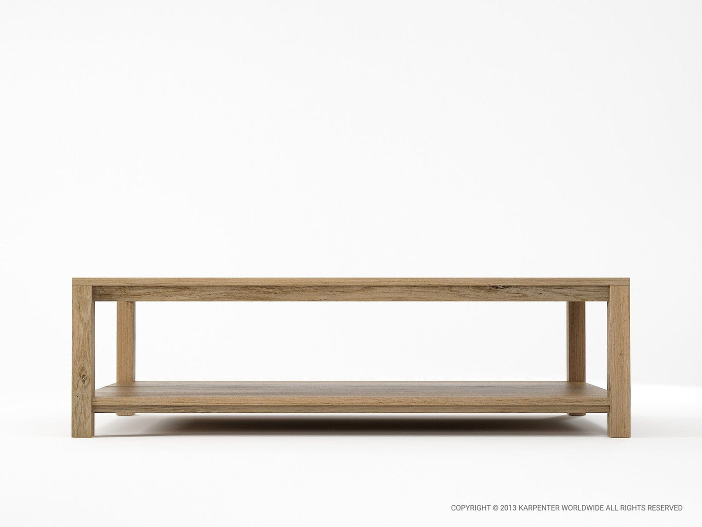 Rectangular coffee table 140x80x40cm, light wood finish