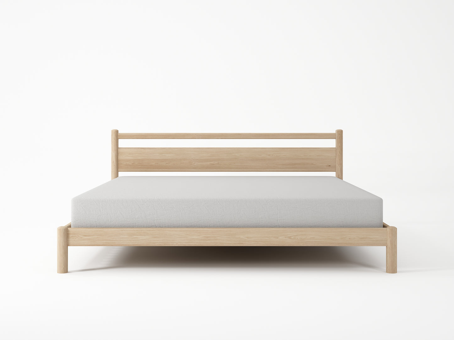 King size bed frame, 180x200cm mattress, light wood, TA06EU