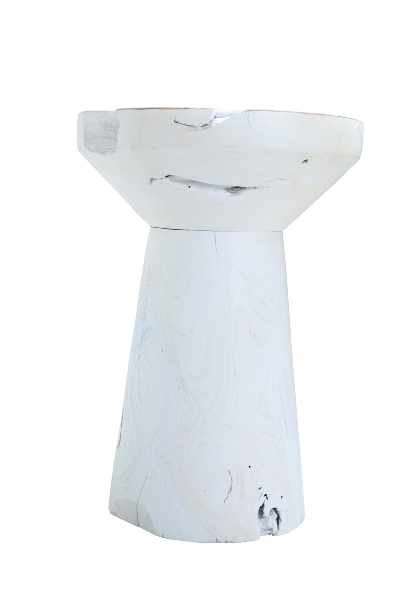 TF155W-4 White Wooden Pedestal Table