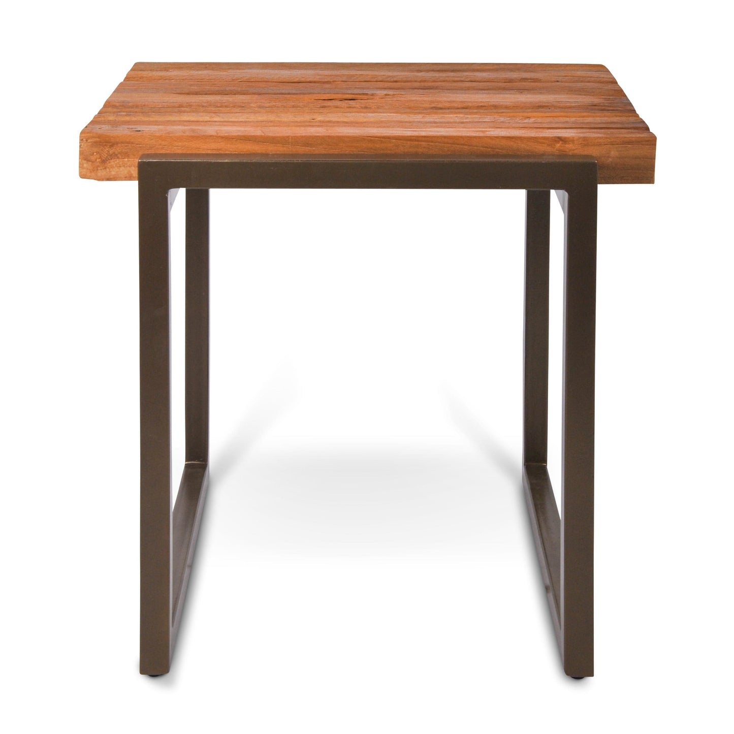 TF178_2 Square Wooden Table with Metal Frame