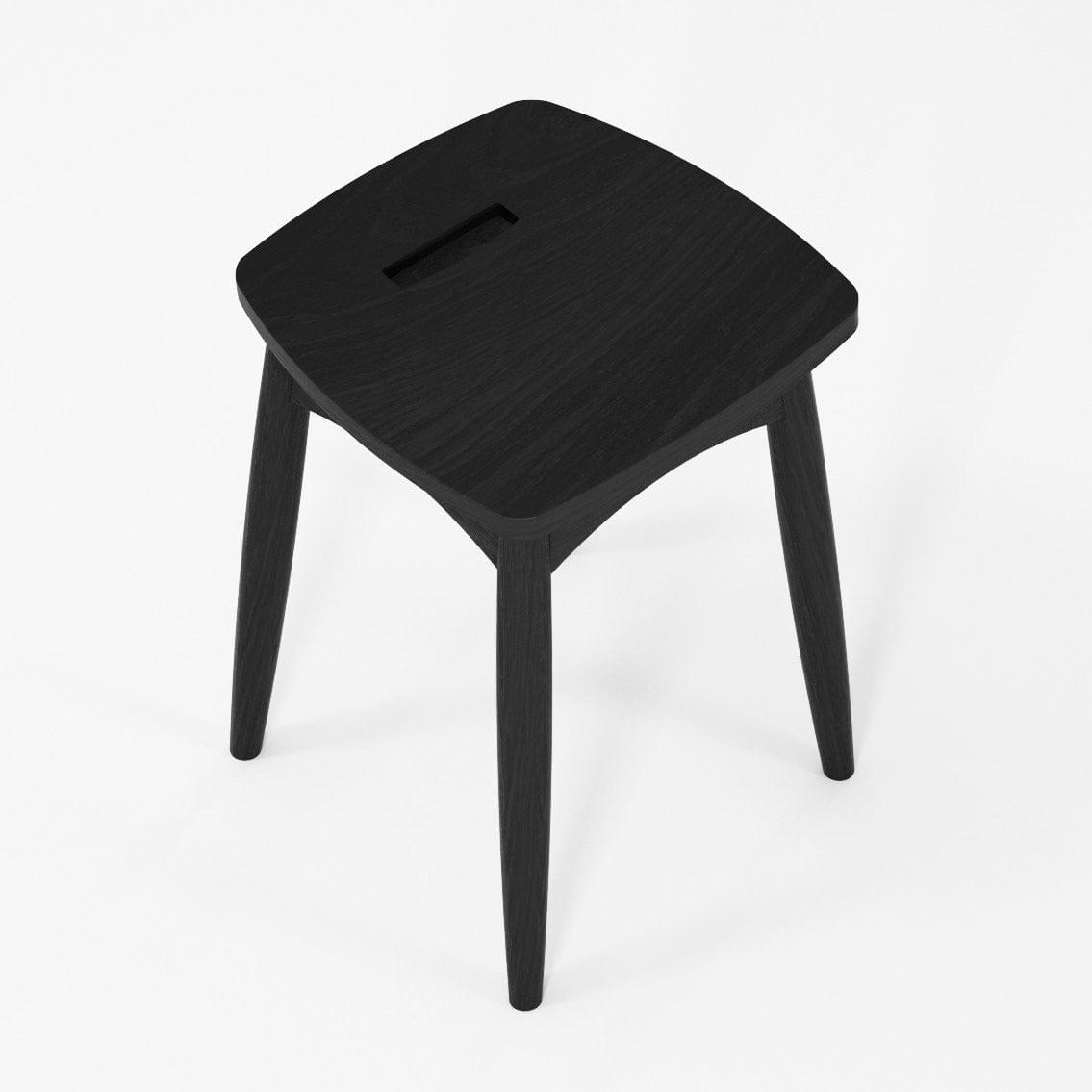 Black wooden stool - TW21-BEOstool30x30x45c