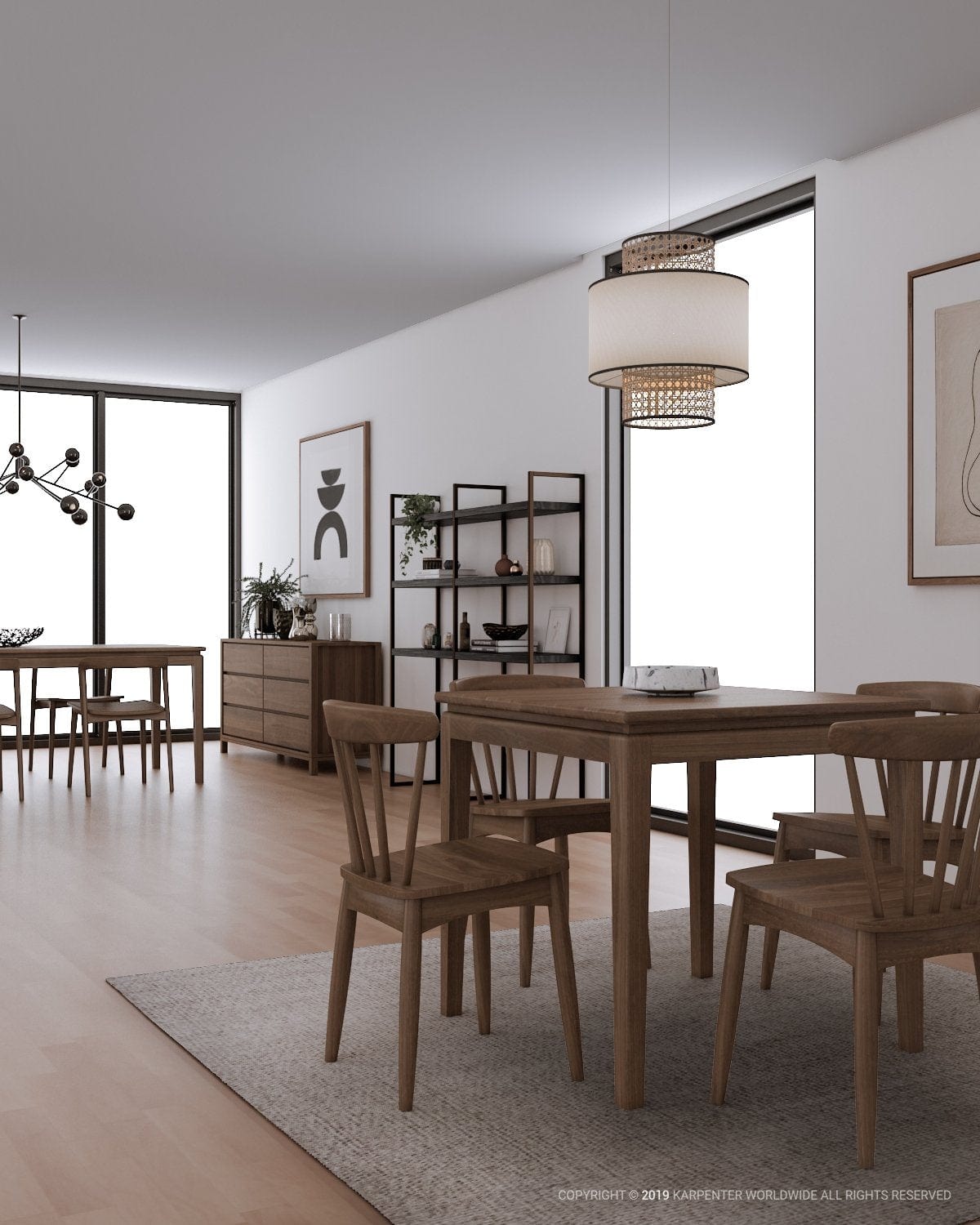 TwentyTwentySquareDiningTable in modern dining room