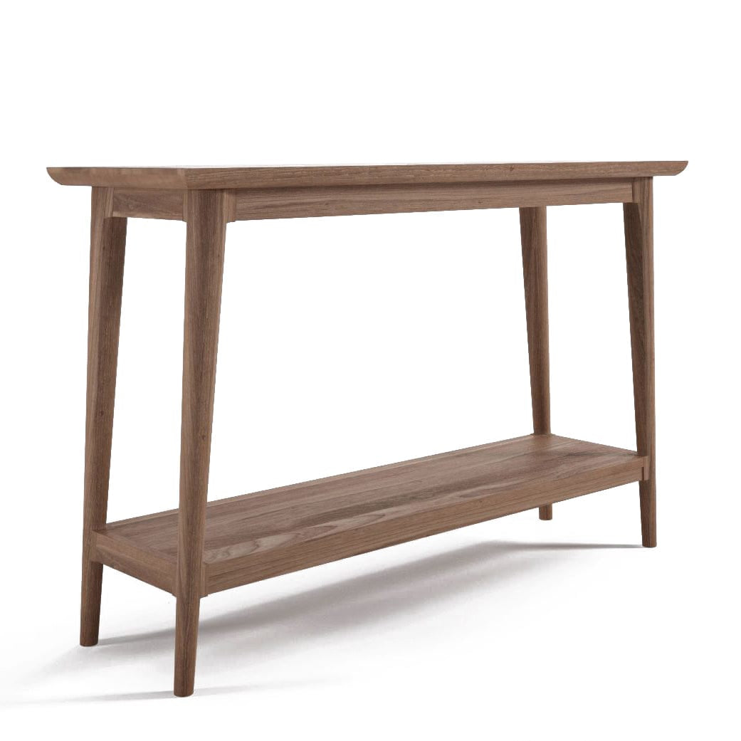 Wooden console table with shelf
