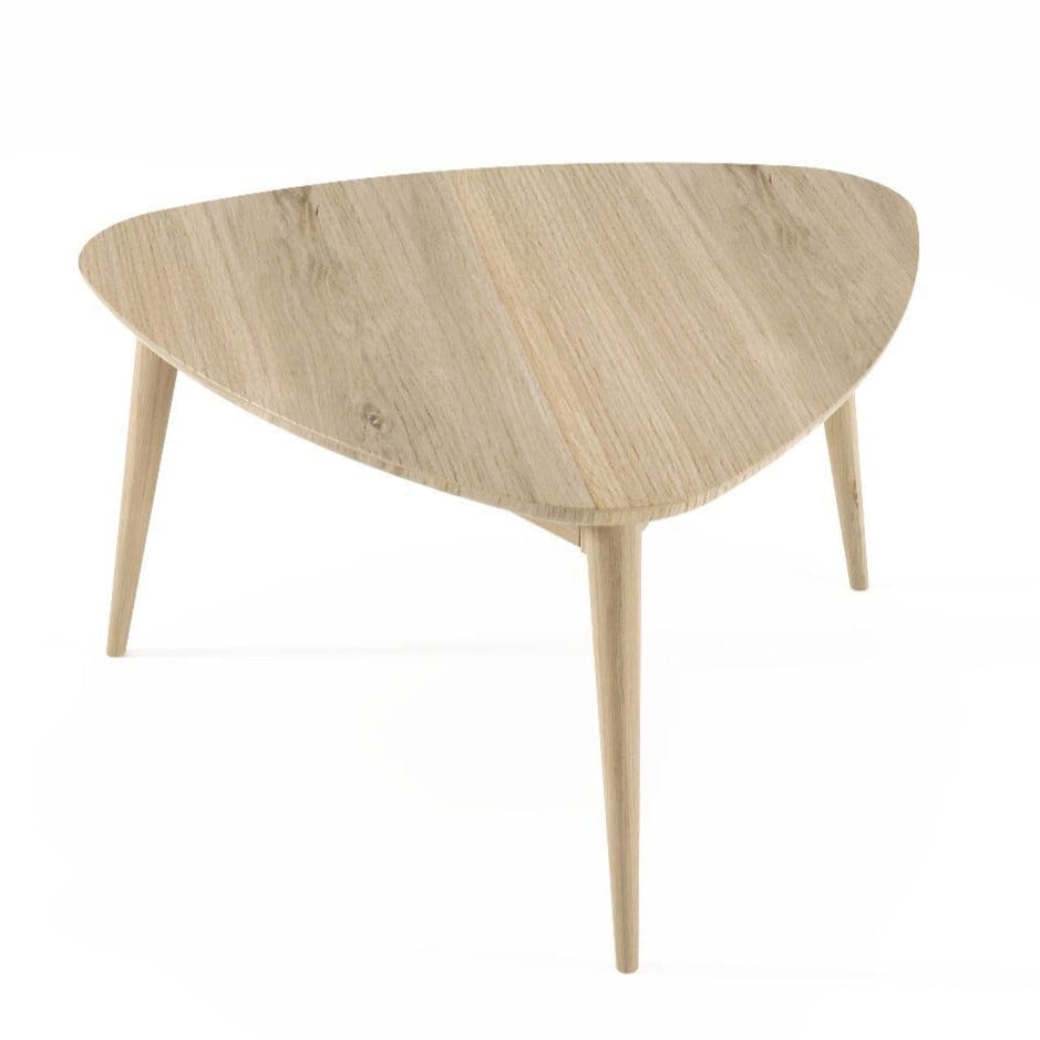 Vintage European Oak Tripod Triangular Coffee Table | SLH Furniture -Indoor Furniture-Karpenter-Neutral Oak Wood-European Oak-SLH AU