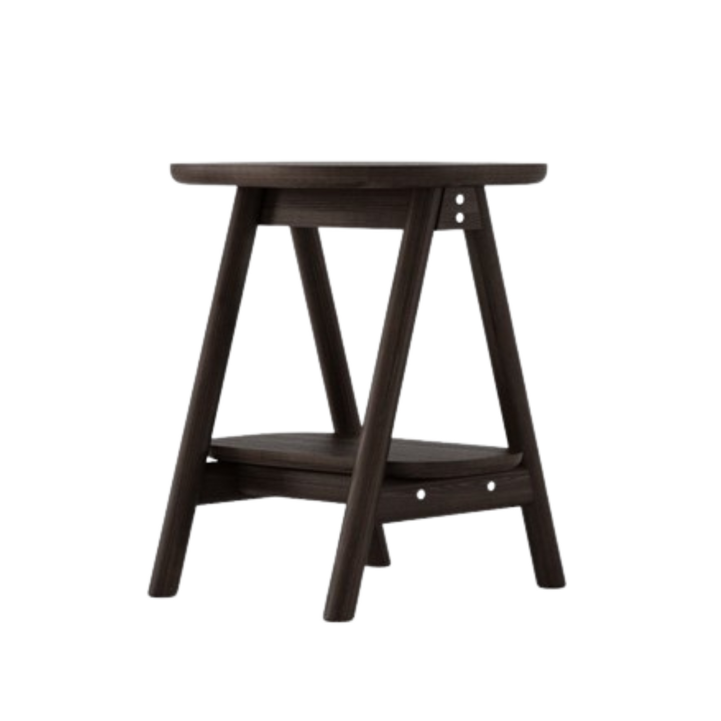 Dark wood side table - background removed