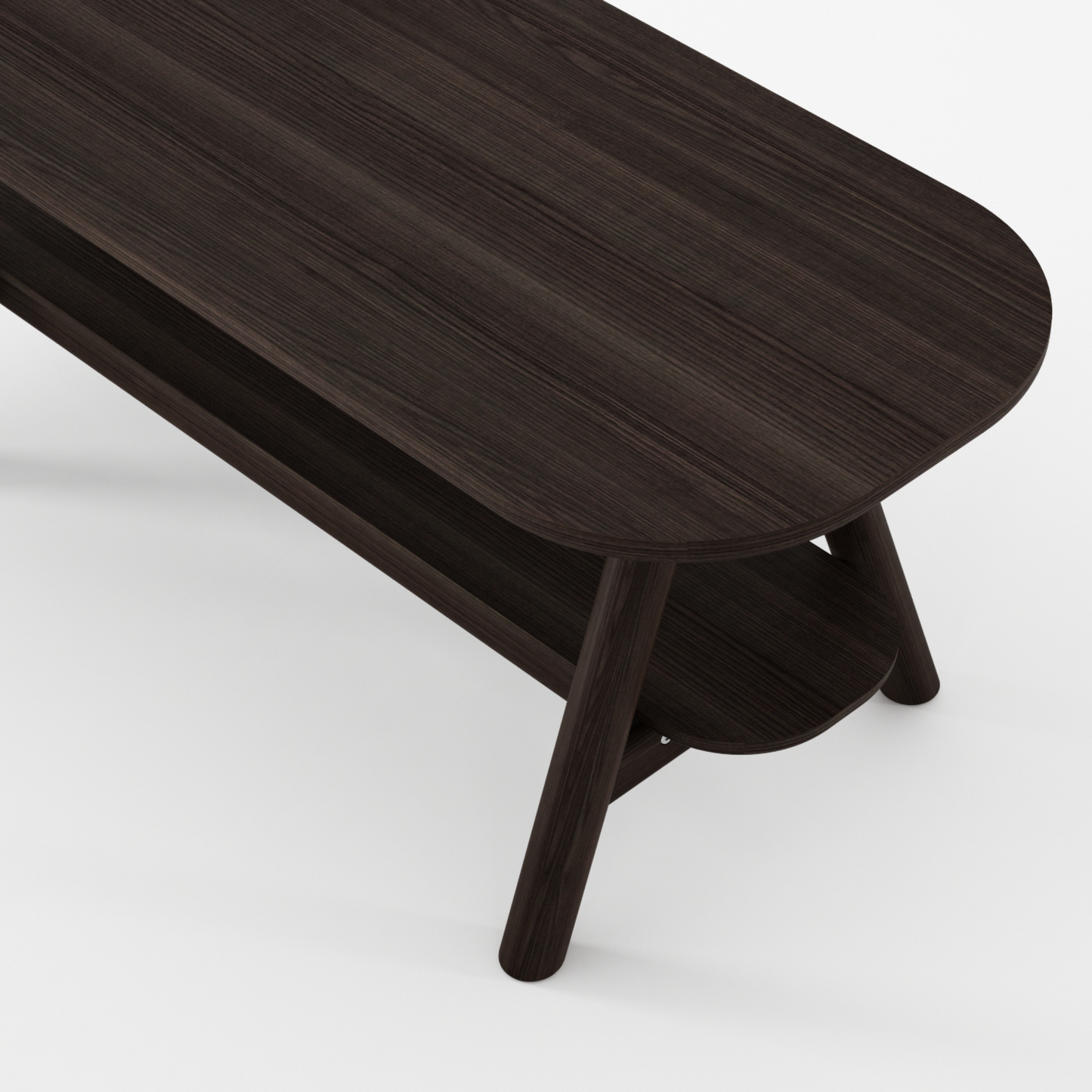 Dark wood bench with shelf - backgroundremover_9