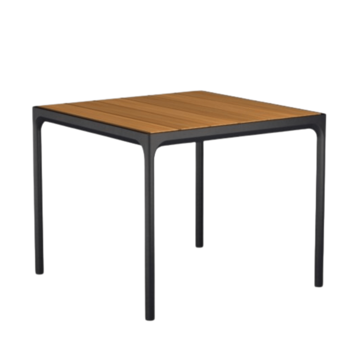 Outdoor square table with wood top - houebackground_18