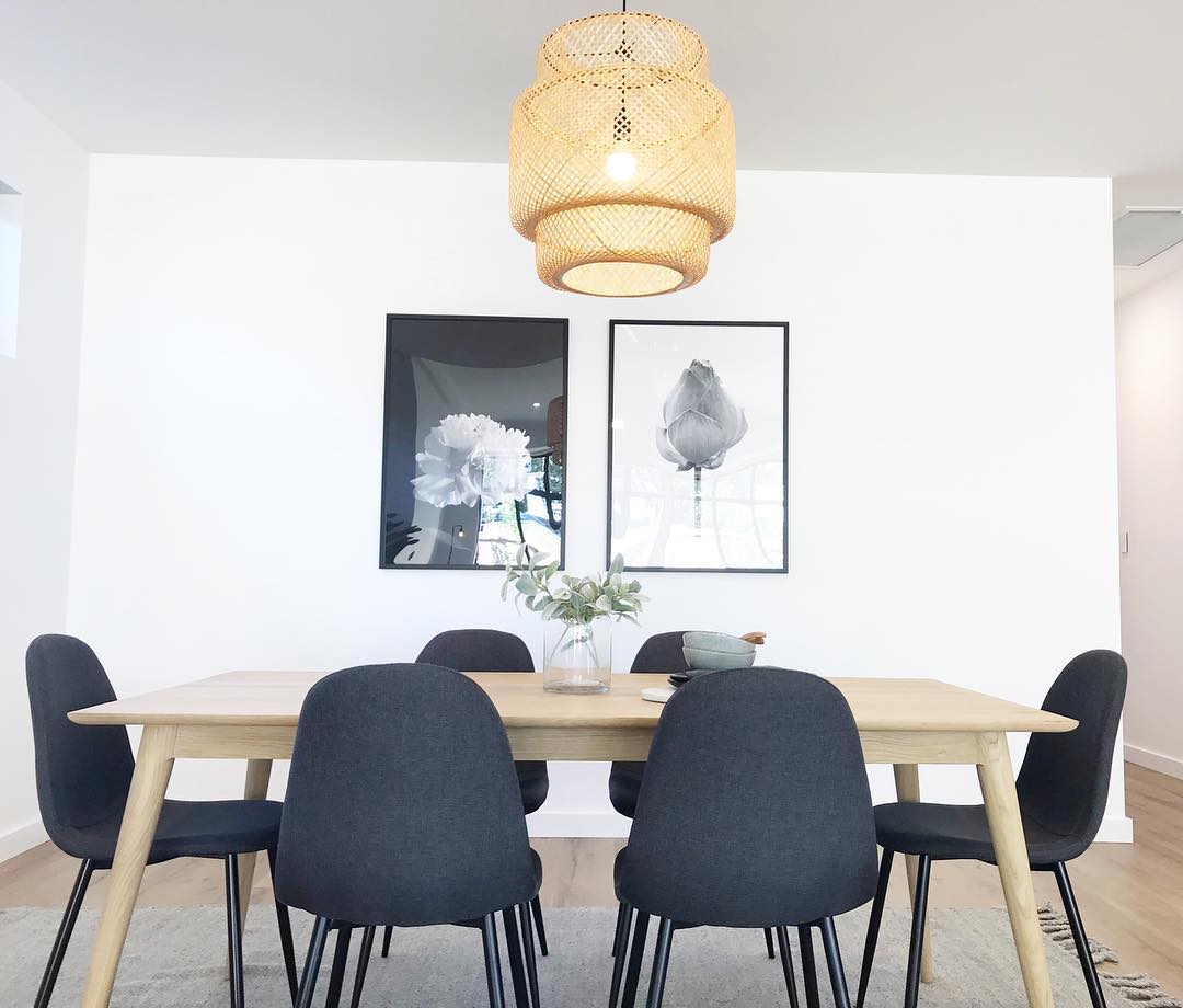 Styled space dining room with modern decor