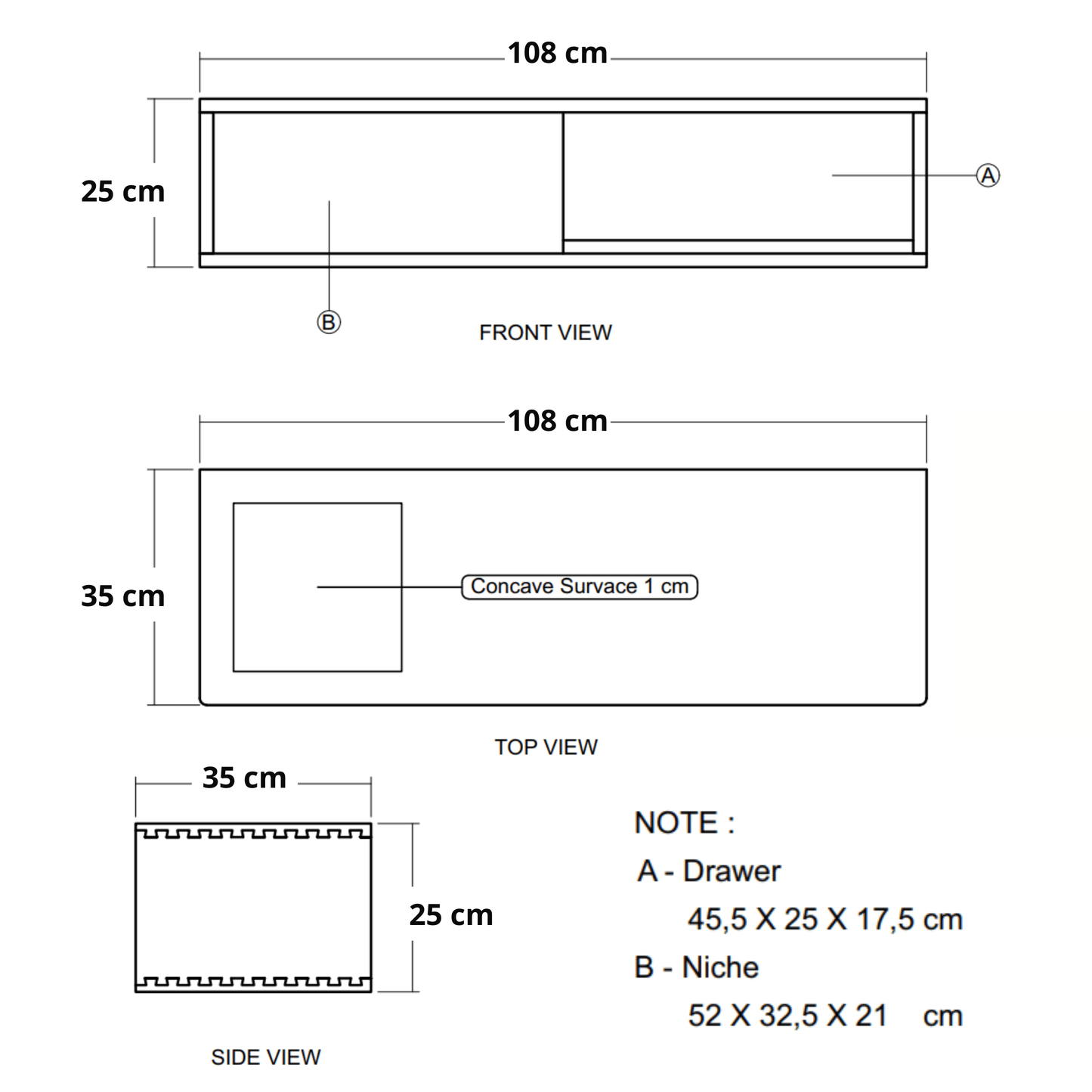 vfg - Wall-mounted cabinet dimensions and specifications