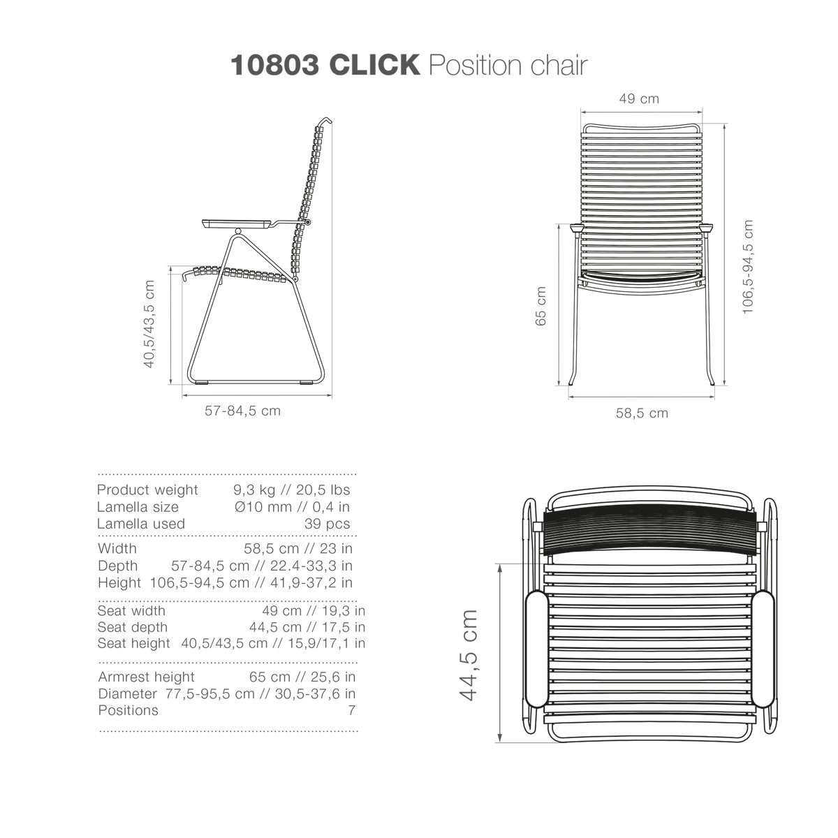 CLICK Position chair high-res diagram