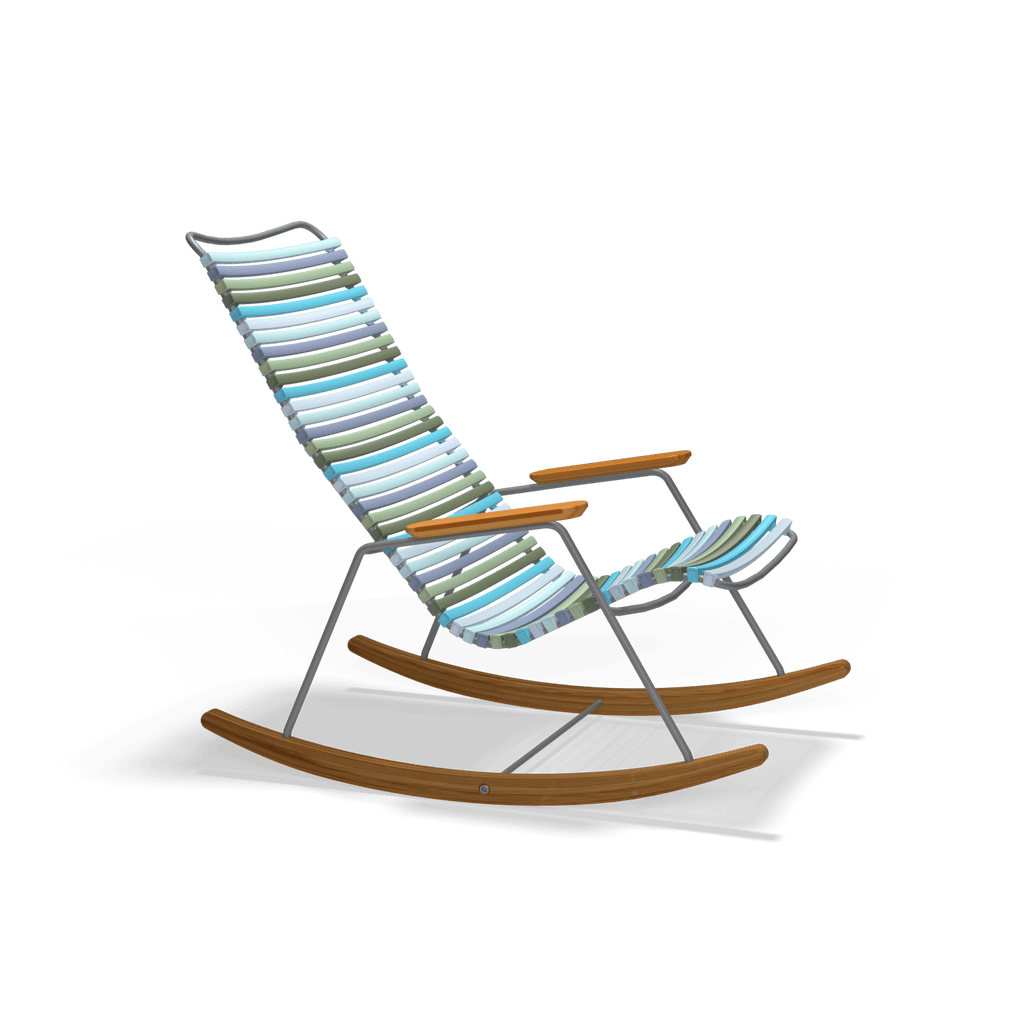 Buy Click Rocking Chair - Multicolour Blue Stripe Online