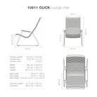 10811CLICK Loungechair Diagram