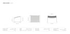 HOUE CLICK Footrest high - product dimensions diagram