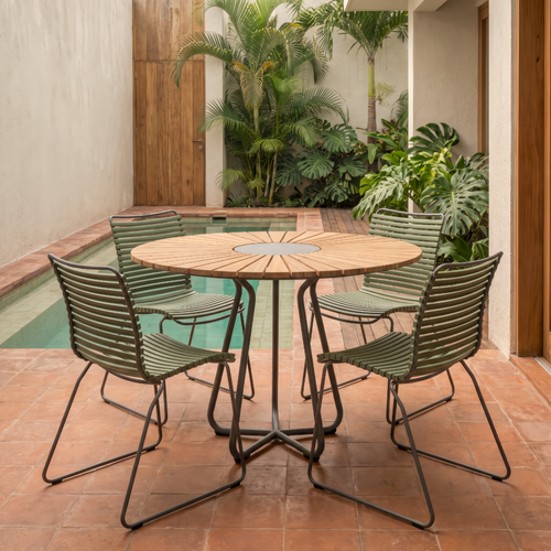 Click Dining Chair (No Arms)- Olive Green