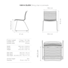 10814 CLICK Dining Chair no armrests - dimensions