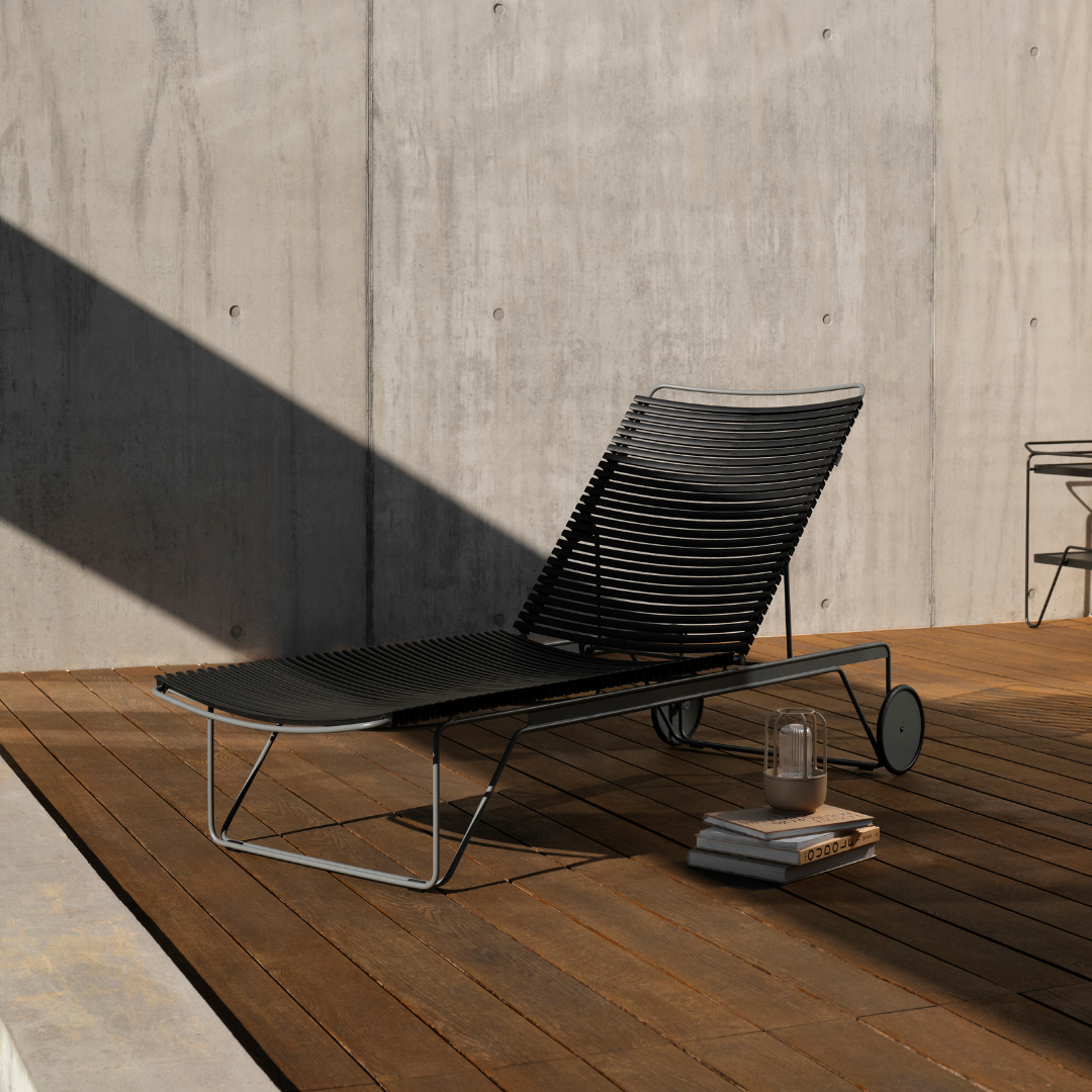 CLICK Adjustable chaise longue - Black