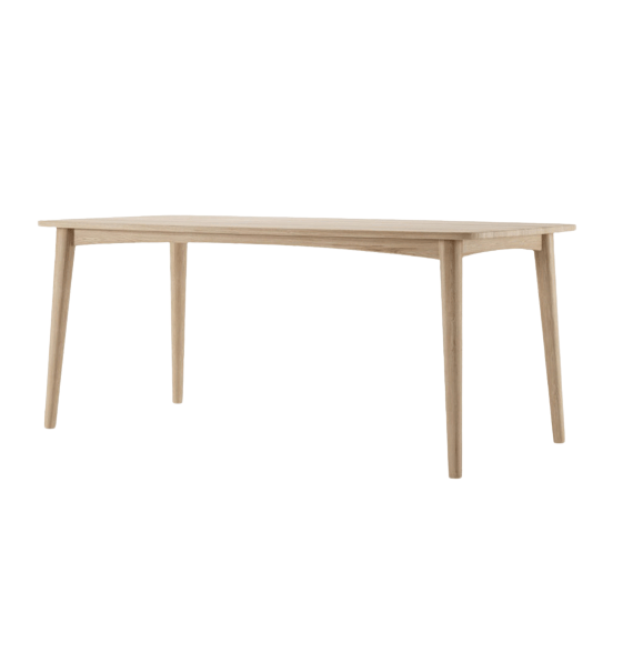 Wooden rectangular dining table.